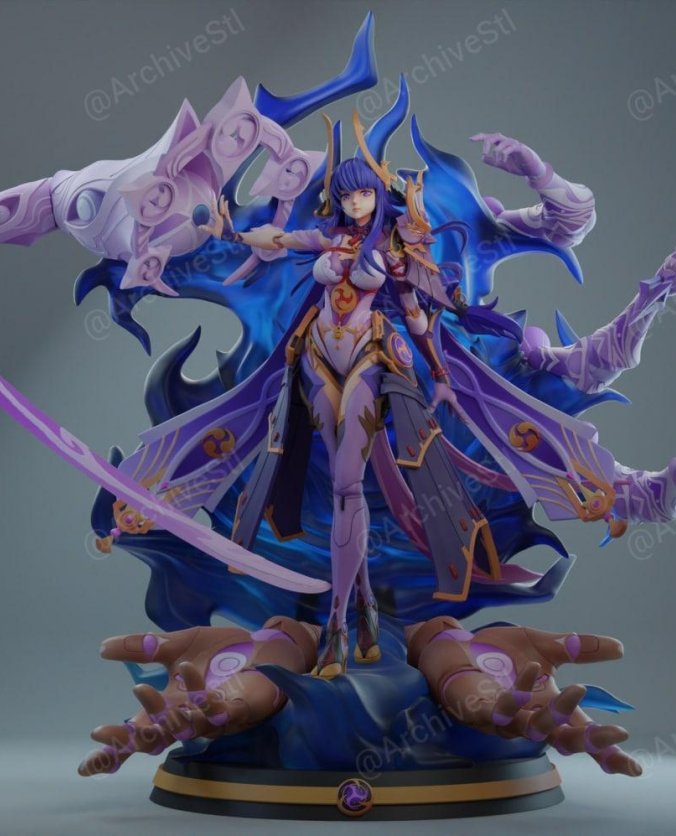 原神 雷电将军 (Raiden Shogun) 3D打印图纸